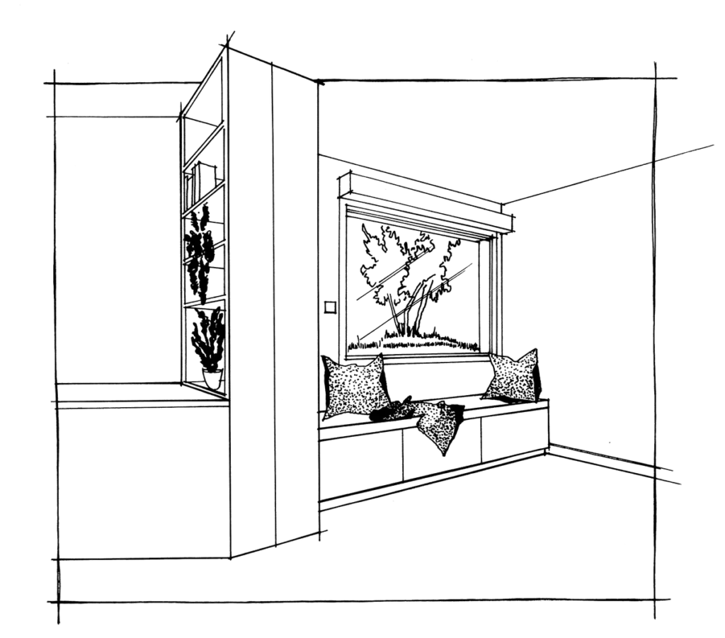 Mezzanine aménagé. Projet à rennes